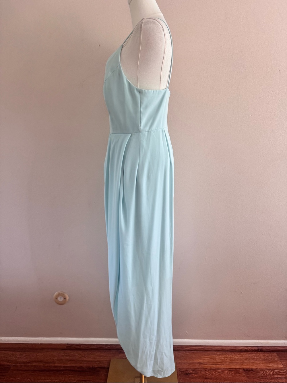 Aqua Light Blue Spaghetti-Strap Maxi Dress - Picture 5 of 8